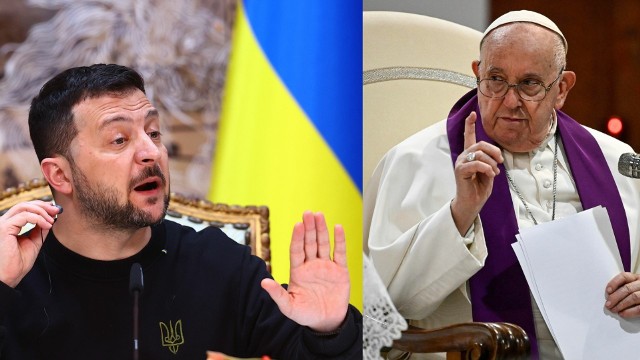 Wołodymyr Zełenski napomina papieża: Kościół powinien być między ludźmi, a nie prowadzić wirtualnych negocjacji z agresorami