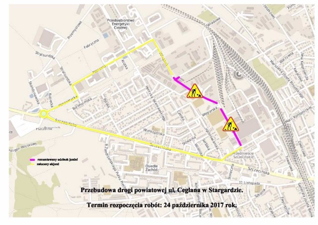 Utrudnienia w rejonie ul. Ceglanej potrwają do połowy listopada.