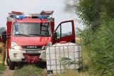 Podejrzane beczki z nieznaną substancją porzucono na polach koło Malborka
