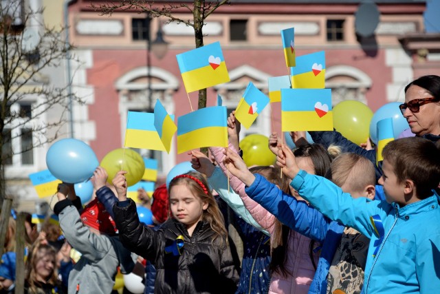Kujawsko-Pomorski Dzień Solidarności z Ukrainą - manifestacja w Więcborku