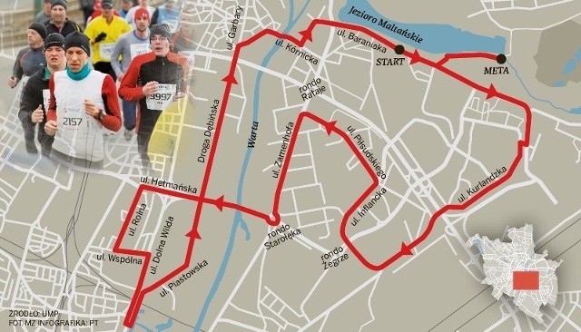 Trasa poznańskiego półmaratonu