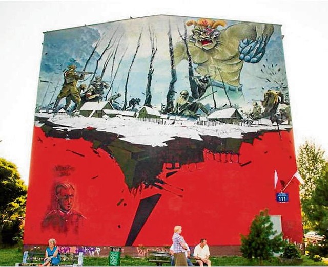 To mural, który powstał na warszawskim Ursynowie. Wkrótce podobne zostaną wymalowane na sześciu blokach osiedla Azory