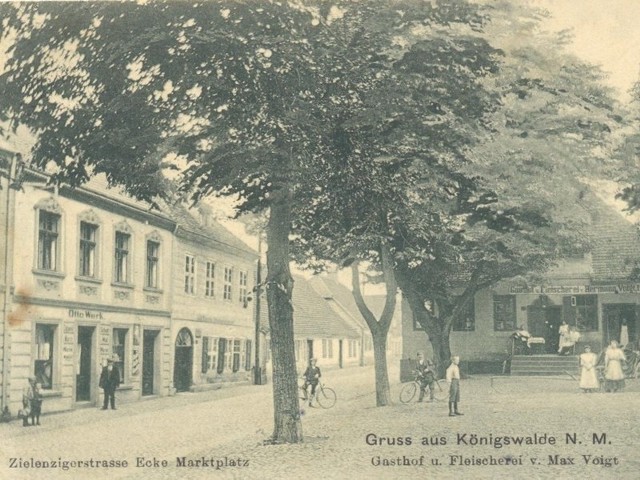 Rynek w Lubniewicach na początku XX w. 