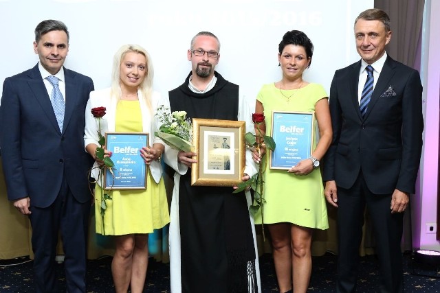 Stanisław Wróbel, redaktor naczelny Echa Dnia, Anna Krempińska, ojciec Jabkub Zawadzki, Justyna Czajor  i Jan Maćkowiak, wicemarszałek województwa świętokrzyskiego.