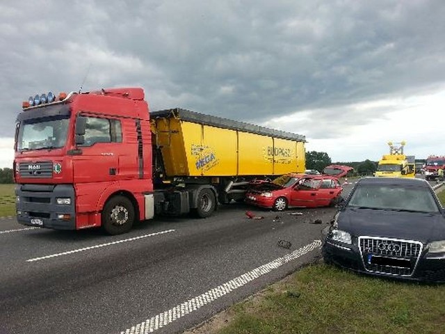 Wypadek na autostradzie w okolicach Grudziądza