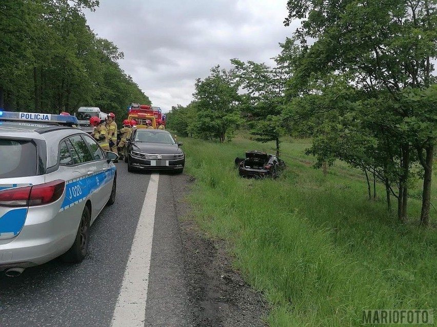 Wypadek na DK46 w Dąbrowie