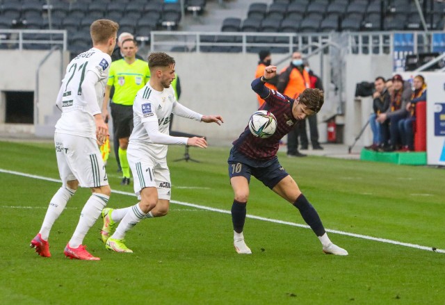 Luka Zahović w meczu ze Śląskiem Wrocław. A jak zagrała reszta składu? Oceny piłkarzy na kolejnych slajdach.