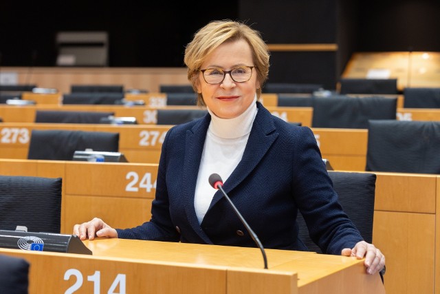 Europosłanka Jadwiga Wiśniewska w Parlamencie Europejskim