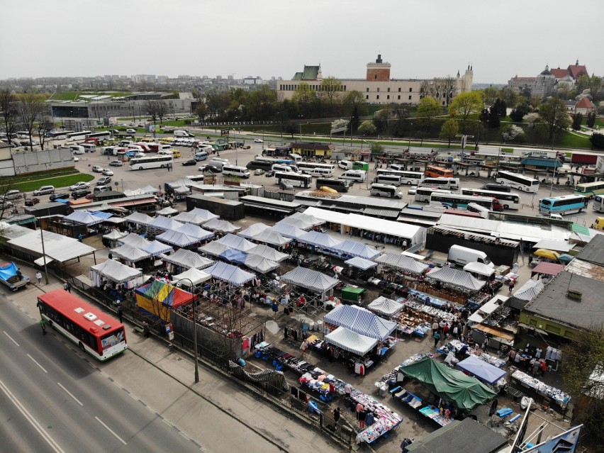 Targowisko przy ul. Ruskiej. Zdjęcia z drona                      