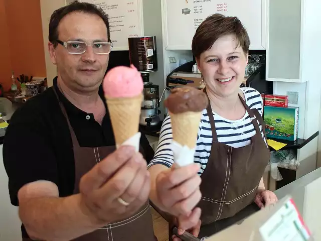 Ivano D'Angelo i Magdalena Misiuda są właścicielami najlepszej lodziarniw Grudziądzu: - Cieszymy się z wygranej i zapraszamy!