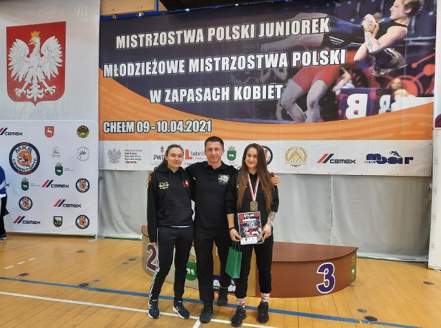 Paulina Wesół, trener Piotr Górski, Magdalena Kaźmierczak