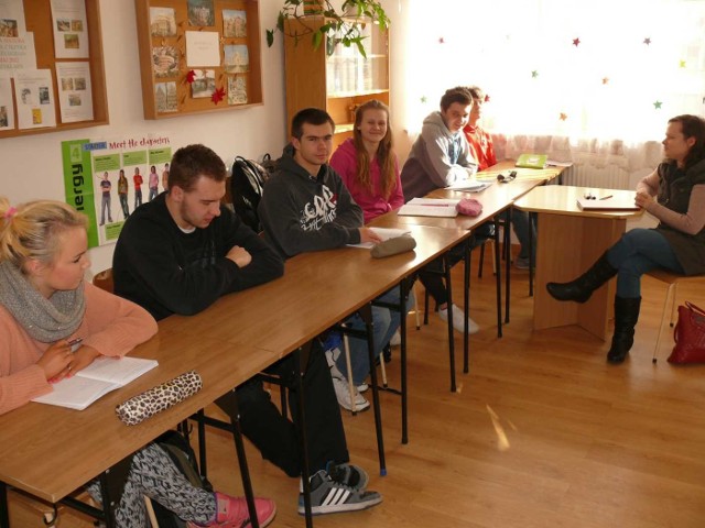 Nauka w jednej z klas Społecznego Liceum w Stalowej Woli.