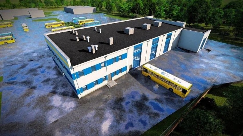 Firma z Kielc wybuduje nowoczesną myjnię i warsztaty dla autobusów w Starachowicach (WIZUALIZACJE)