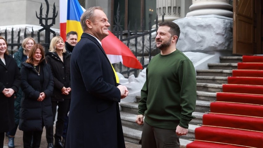 Premier Donald Tusk w Kijowie. Spotkał się z prezydentem Ukrainy Wołodymyrem Zełenskim i premierem Denysem Szmyhalem
