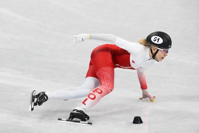 Kamila Stormowska w eliminacjach short tracku na 1000 metrów