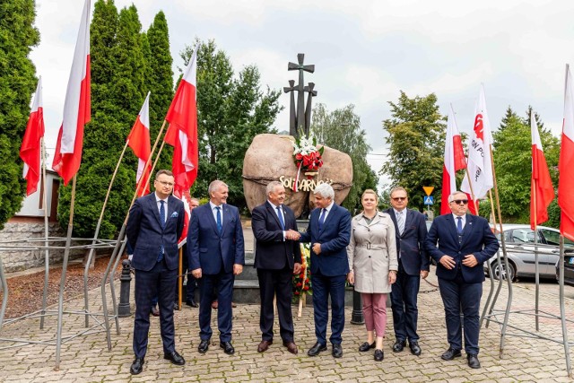 Białystok, 31.08.2021. Upamiętnienie 41. rocznicy Porozumień Sierpniowych