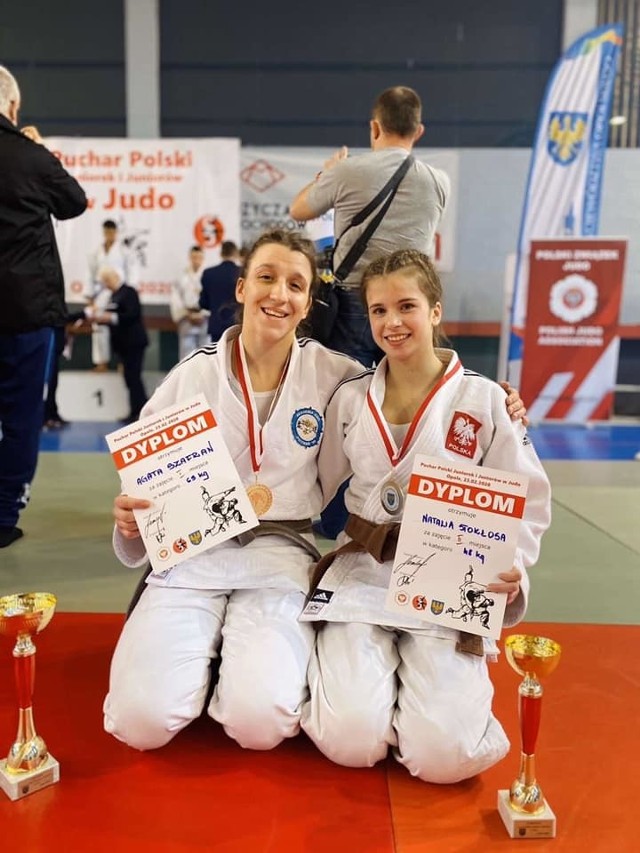Agata Szafran i Natalia Stokłosa - medalistki Akademii Judo podczas turnieju o PP Juniorów w Opolu