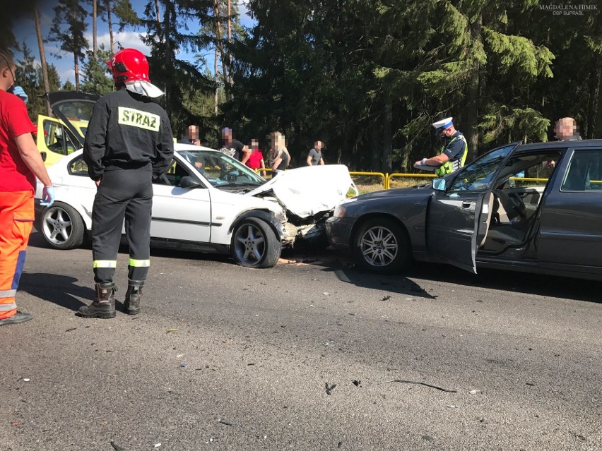 Pólko. Wypadek na drodze Białystok - Supraśl. Zderzyły się...