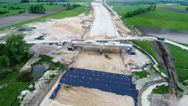 Firma Gotowski nie wróci w najbliższym czasie na plac budowy drogi ekspresowej S5. Na zdjęciu postępy prac na odcinku (źródło: GDDKiA)