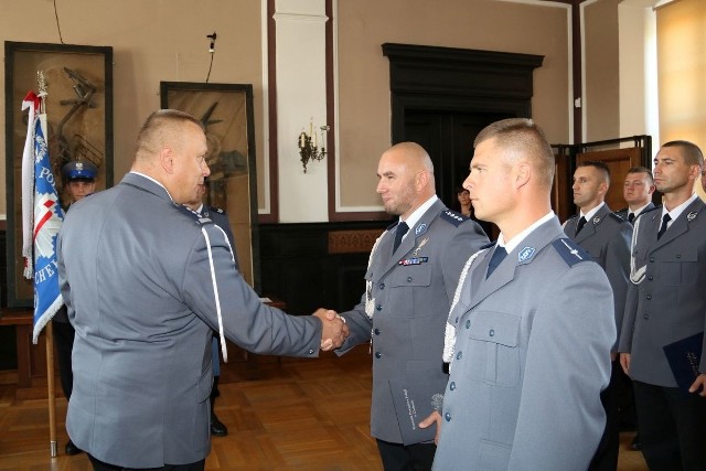 Święto policji w Chełmnie odbyło się w tym razem w kameralnym gronie w ratuszu