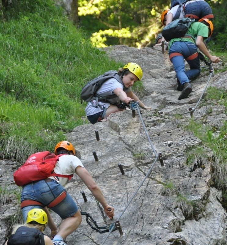 Austria. Wspinaczka do Wodospadu Rotschiza