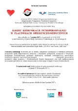 Konferencja „Jakość komunikacji interpersonalnej w placówkach opiekuńczo-medycznych” w Tarnobrzegu
