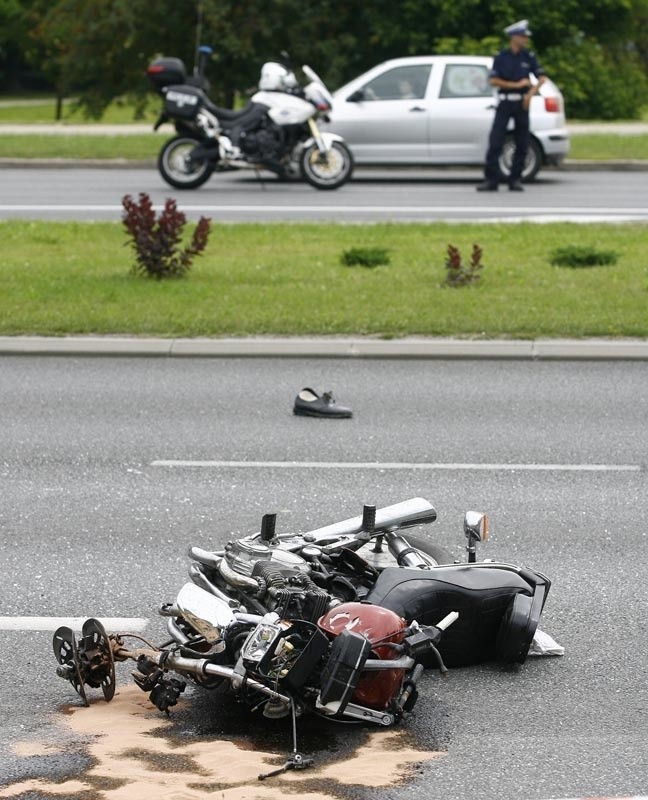 Śmiertelny wypadek motocyklisty...