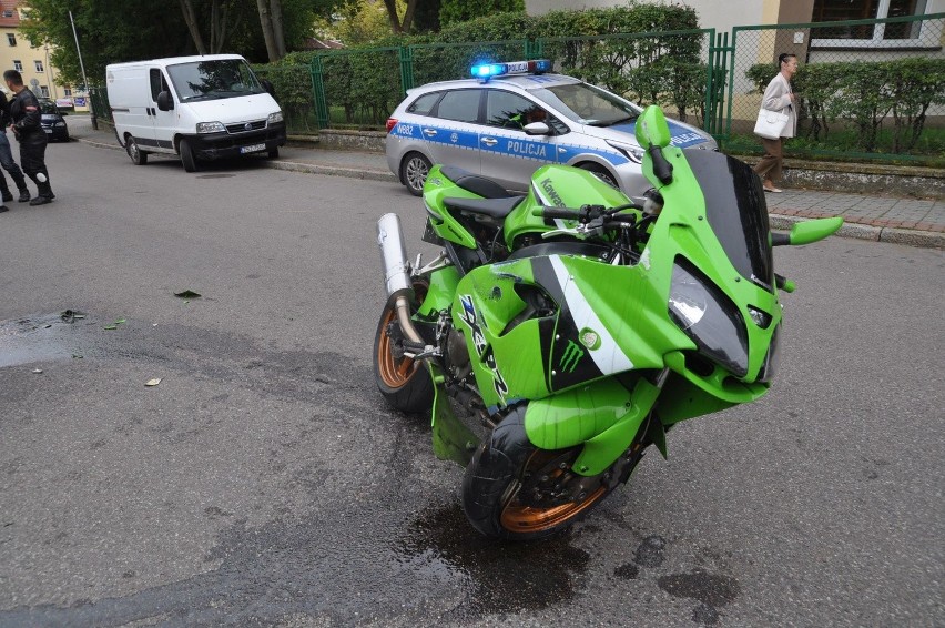 Wypadek motocyklisty w Szczecinku