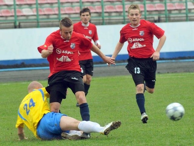 Fragment meczu Karpaty Krosno - Stal Sanok.