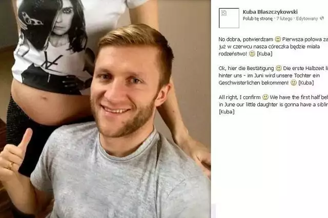 Kuba Błaszczykowski z żoną (fot. screen Facebook.com)