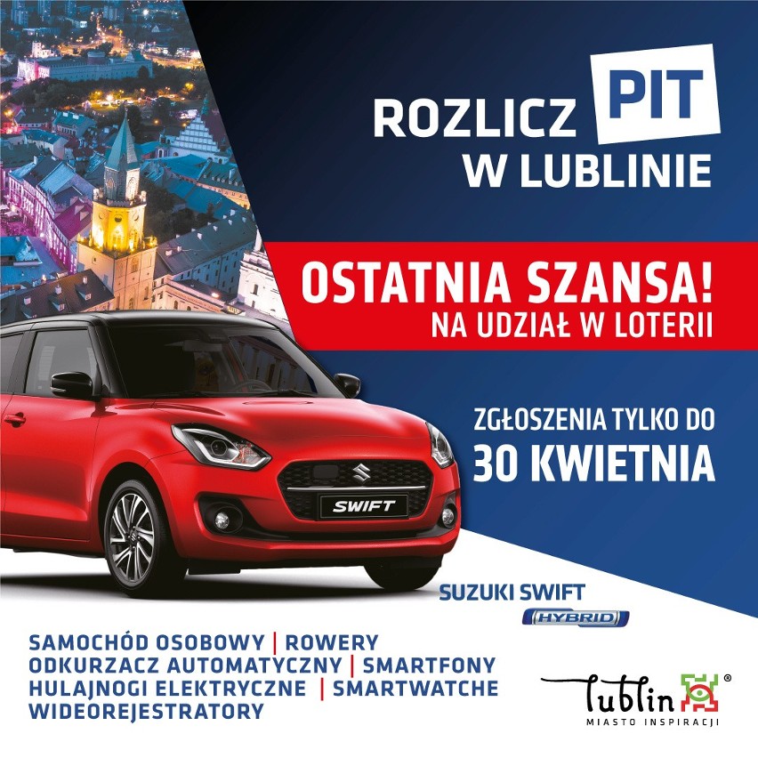 Rozlicz PIT w Lublinie i zgarnij samochód hybrydowy. Na mieszkańców czekają także inne nagrody