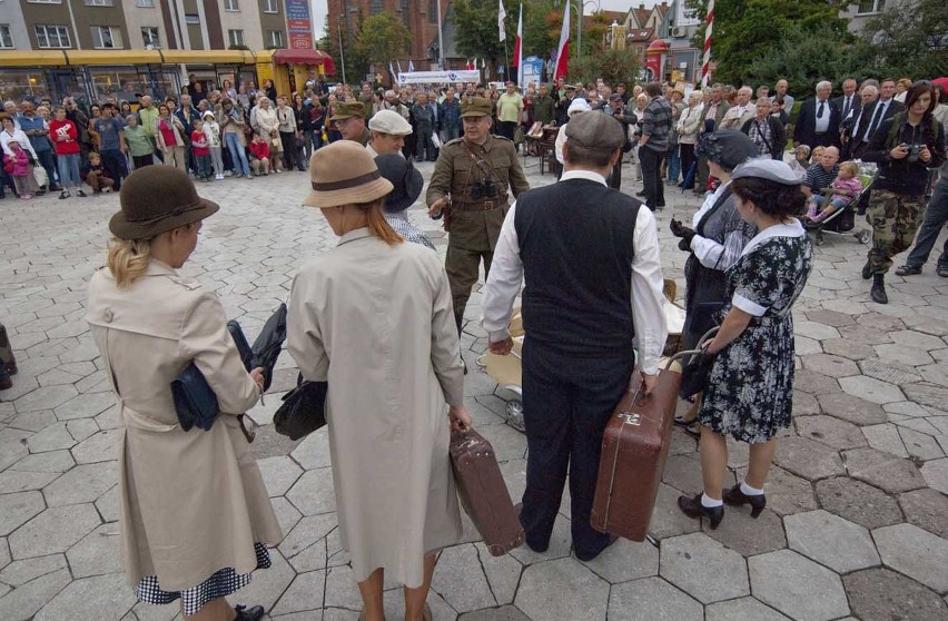 Inscenizacja przy koszalińskim ratuszu