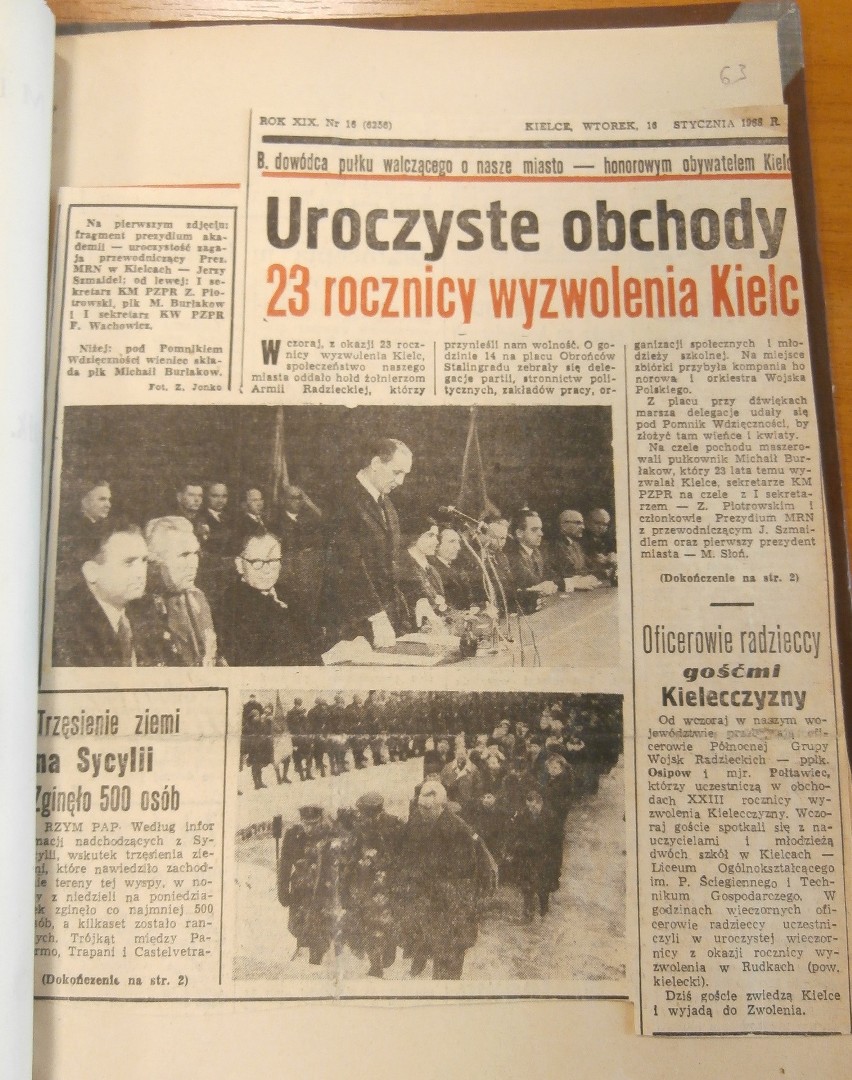 "Słowo Ludu" z informacjami o Burłakowie, 1968 rok