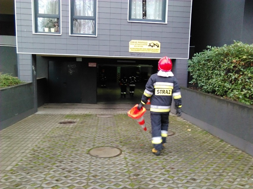 Wrocław: Alarm przeciwpożarowy na ulicy Skrzydlatej (ZDJĘCIA)