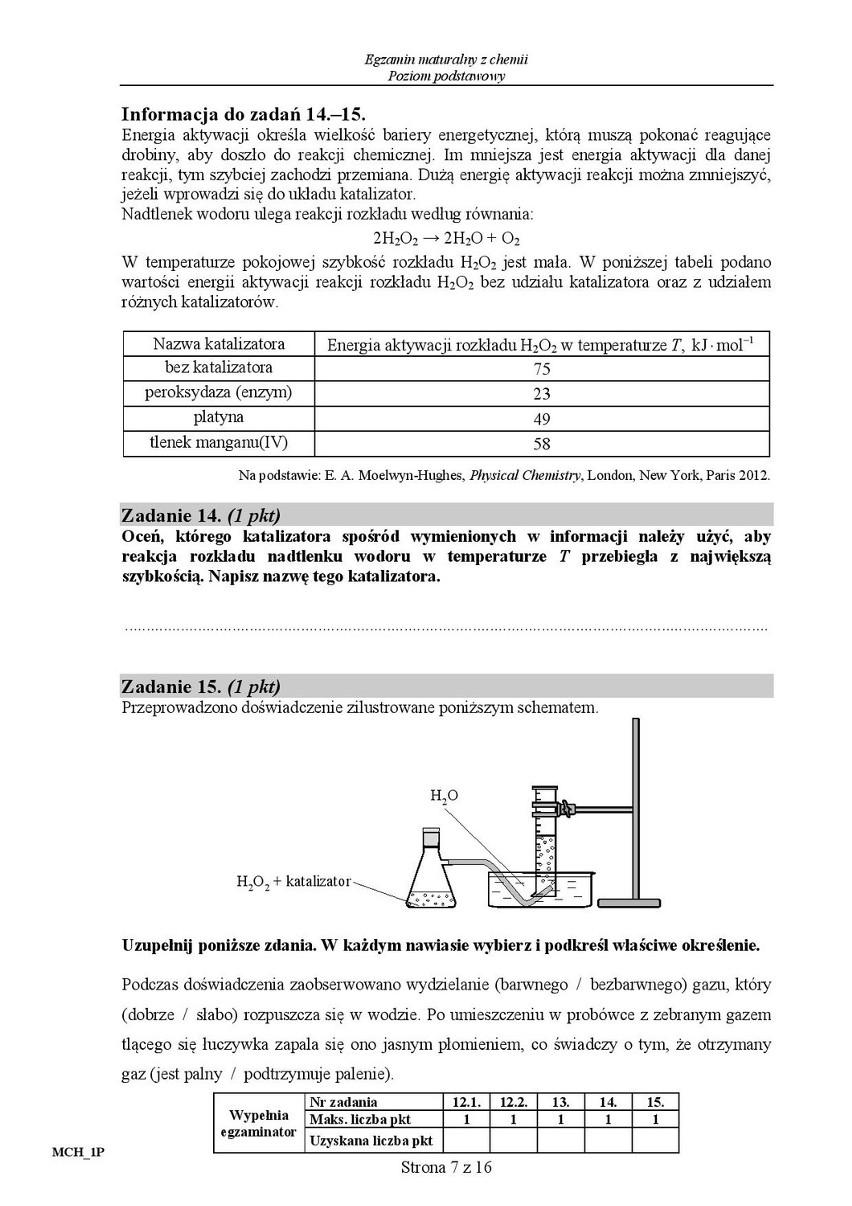 Stara matura 2016: Chemia podstawowa [ODPOWIEDZI, ARKUSZ...