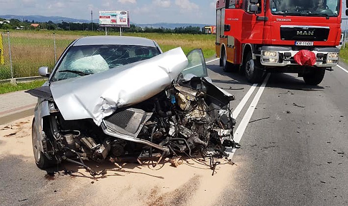 DK 87. Kolejny wypadek zablokował obwodnicę Starego Sącza