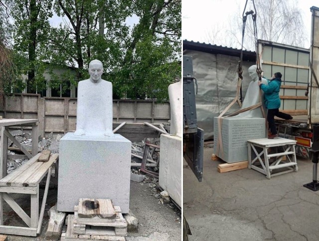 We wtorek sześciotonowa rzeźba została zapakowana na ciężarówkę i wyruszyła w drogę z Kijowa do Lublina