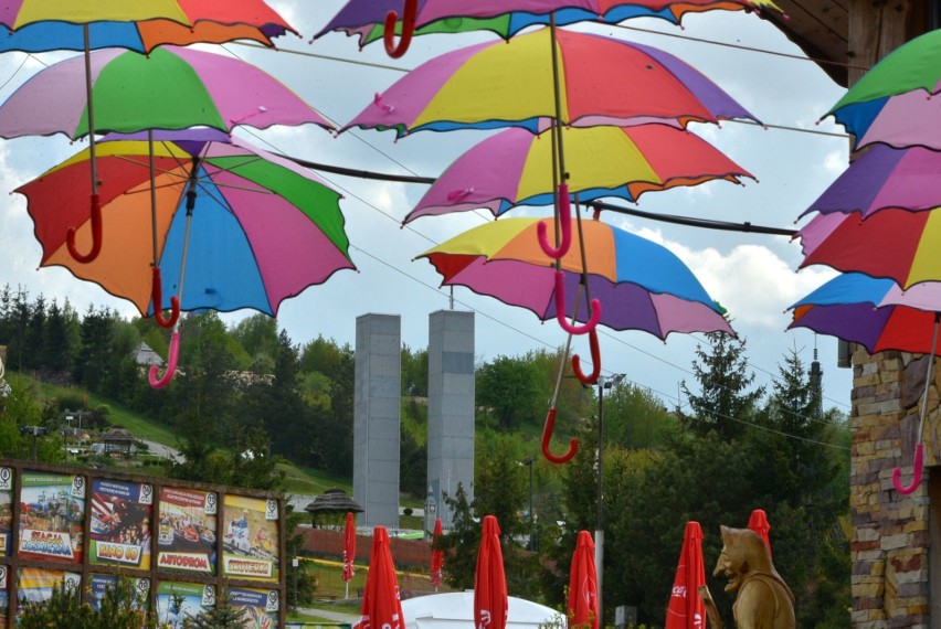 Kolorowe parasolki w Krajnie przyciągają turystów i... fotografów [WIDEO, ZDJĘCIA]