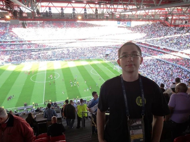 Dziennikarz serwisu, Jakub Seweryn na finale Ligi Mistrzów 2013/2014 w Lizbonie