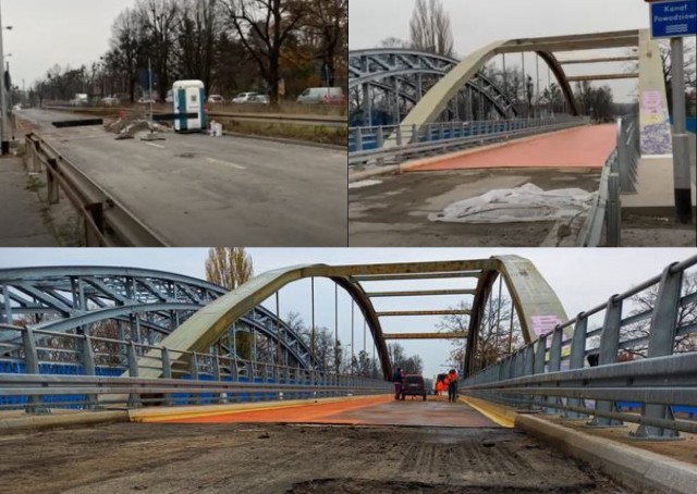 Remont nawierzchni i izolacji na jednym z mostów Jagiellońskich na Odrze we Wrocławiu.