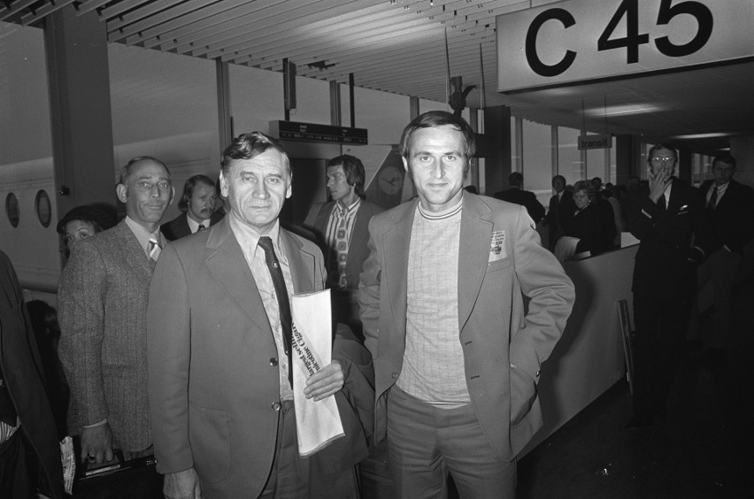 Kazimierz Górski i Jan Domarski, zdobywca gola na Wembley w...