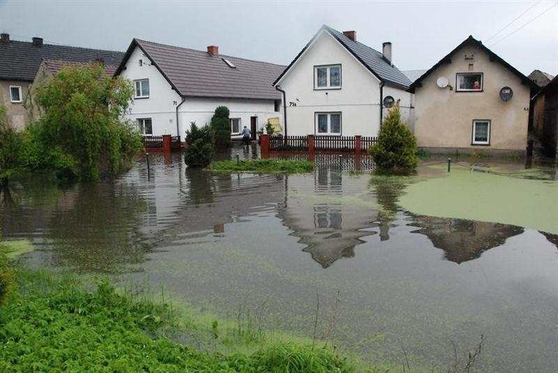 Zalane posesje po nawalnicy