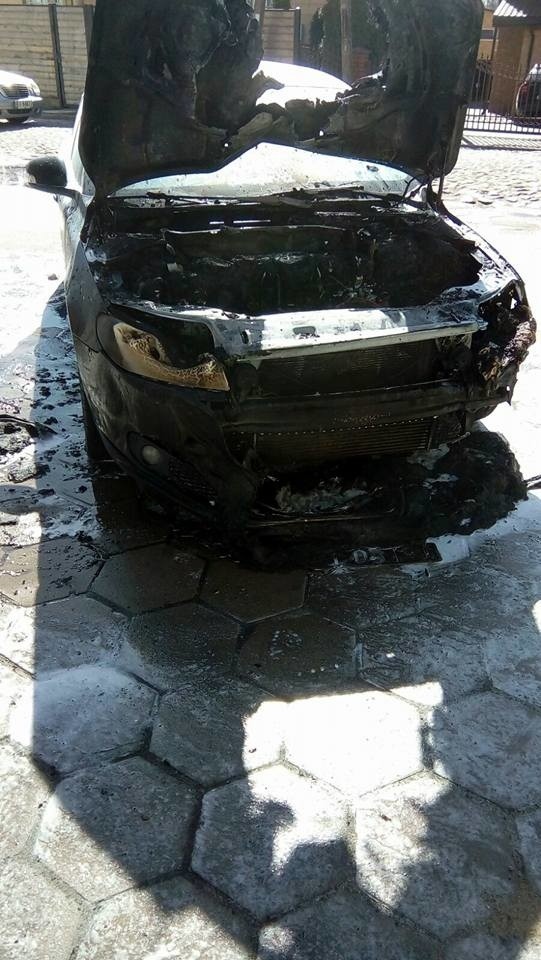 Pożar auta w Wasilkowie