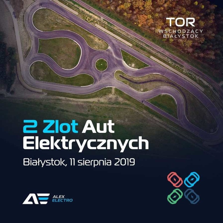 II Zlot Aut Elektrycznych w Białymstoku - pokaz pojazdów i ostra jazda na Torze Wschodzący Białystok