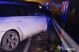 Sylwestrowe wypadki i kolizje w powiecie krakowskim. Zderzenie pojazdów i lądowanie w rowie [ZDJĘCIA]