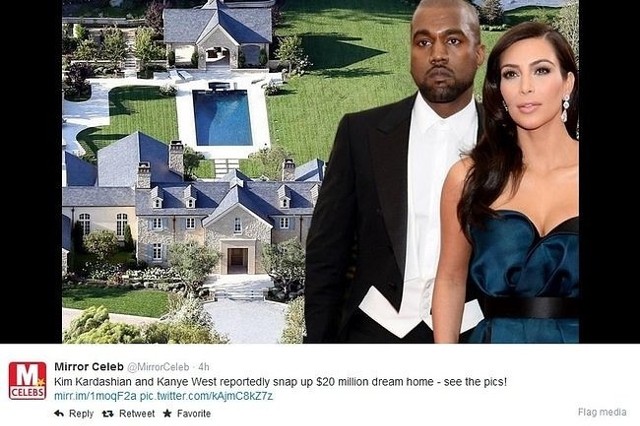 Kim Kardashian i Kanye West (fot. screen z Twitter.com)
