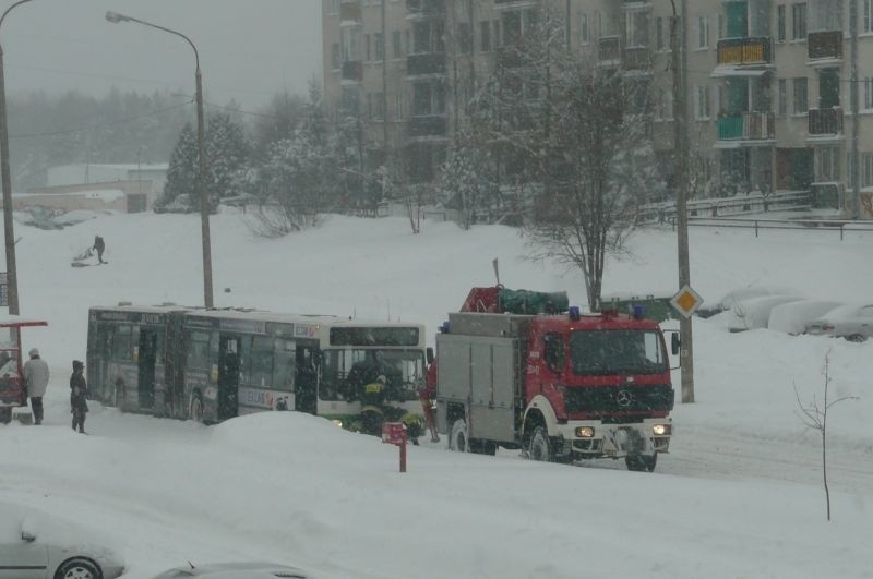 Bialystok. Unieruchomiony autobus