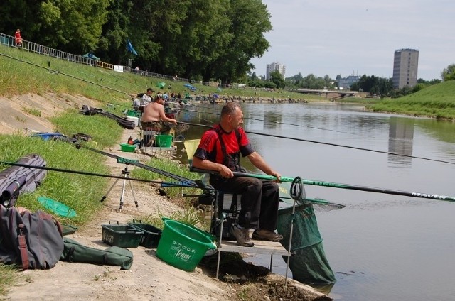 Pogoda była wspaniała, ale ryba na Wisłoku brała słabo.