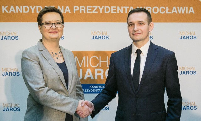 Katarzyna Lubnauer namaściła Michała Jarosa, jako kandydata Nowoczesnej na prezydenta Wrocławia