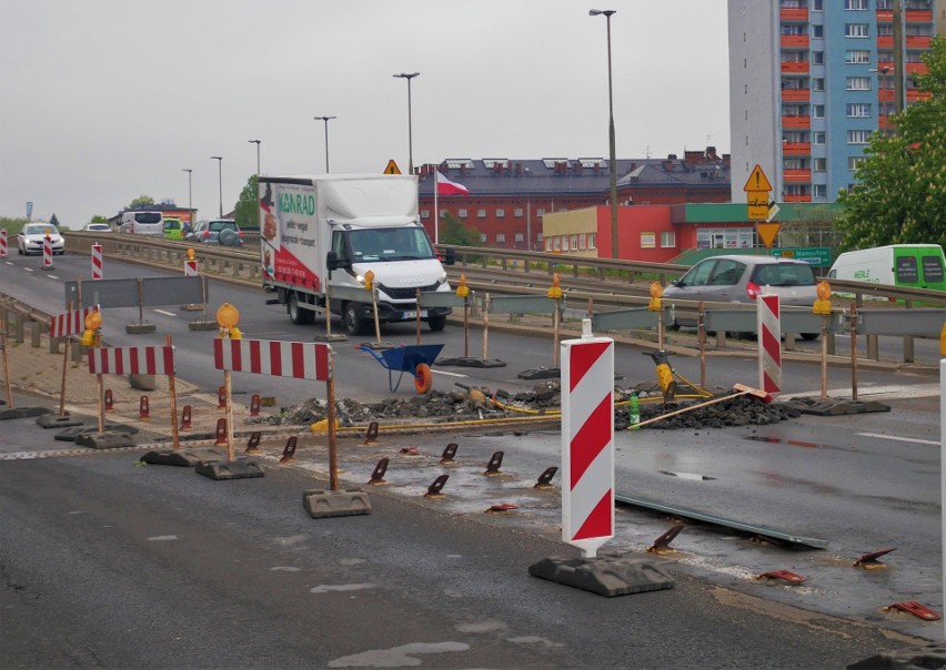 Remont mostu na ul. Nysy Łużyckiej w Opolu. W poniedziałek...